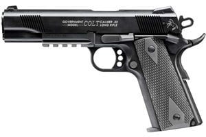 COLT .22LR RAIL GUN PISTOL 5 INCH(127MM) BARREL WHITE DOT CARRY SIGHTS RUBBER GRIPS 1 X 10 ROUND MAG
