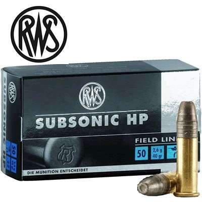 RWS .22lr Subsonic HP Ammo (500 ROUNDS)