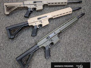 WARWICK FIREARMS WFA1 STRAIGHT PULL BOLT ACTION RIFLE10 SHOT CATEGORY B FDE 300BO 16 MAGPUL MOE STOCK A2 GRIP MUZZLE BREAK
