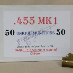 455 WEBLEY 260GR HB RN (50 ROUNDS) UNIQUE MUNITIONS