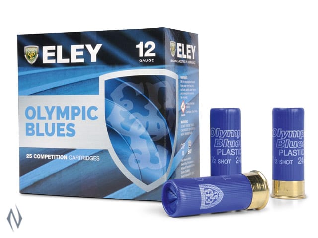 ELEY OLYMPIC BLUES 12G 28GR 8 1250FPS 250 CASE
