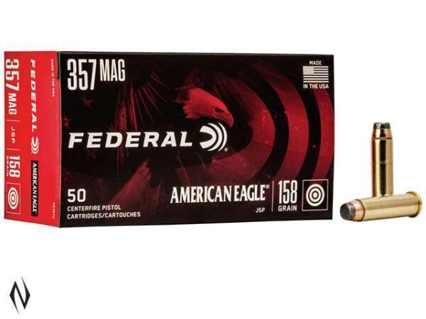 FEDERAL 357 MAG 158GR JSP AMERICAN EAGLE – 50 PACK