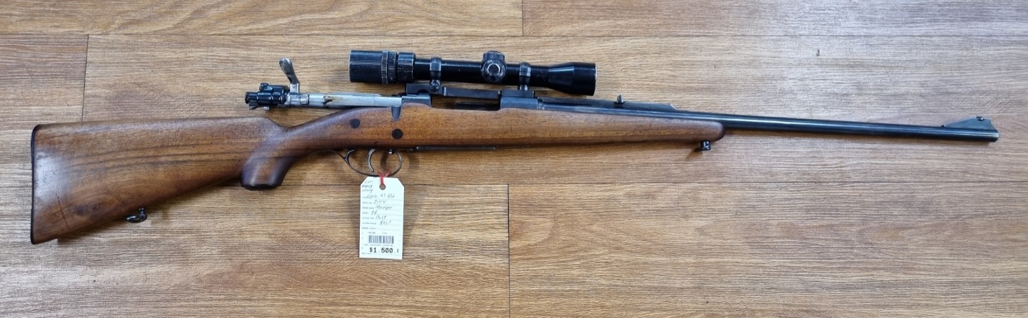 USED CONSIGNMENT MAUSER 98 8X57 5 SHOT CUSTOM RIFLE, BUSHNELL ADJUSTABLE RETICLE
