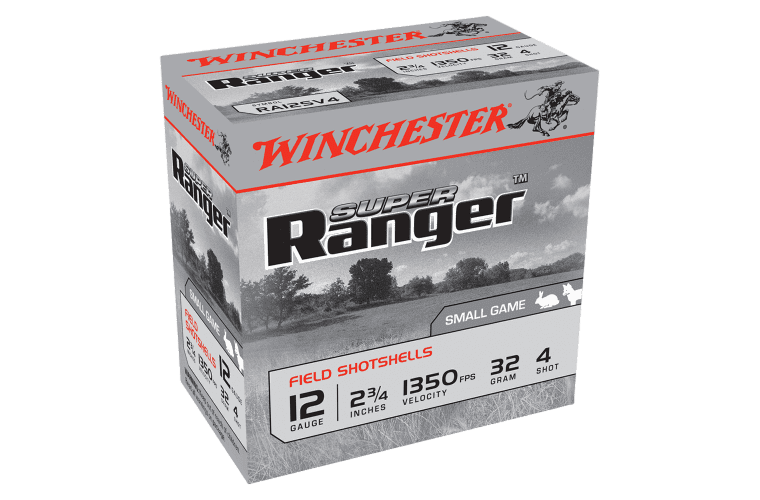 Winchester Super Ranger 12G NUMBER 4 SHOT 2-3/4inch 32gm (25 ROUNDS)