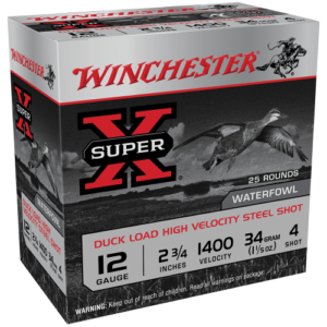 WINCHESTER SUPER X STEEL 12G 4 2-3/4 34GM (250 ROUNDS)