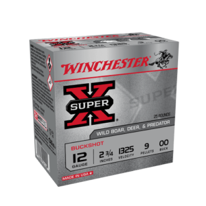 WINCHESTER BUCKSHOT 12G 00 BUCK 2-3/4 INCH 9 PELLET (250 RDS)