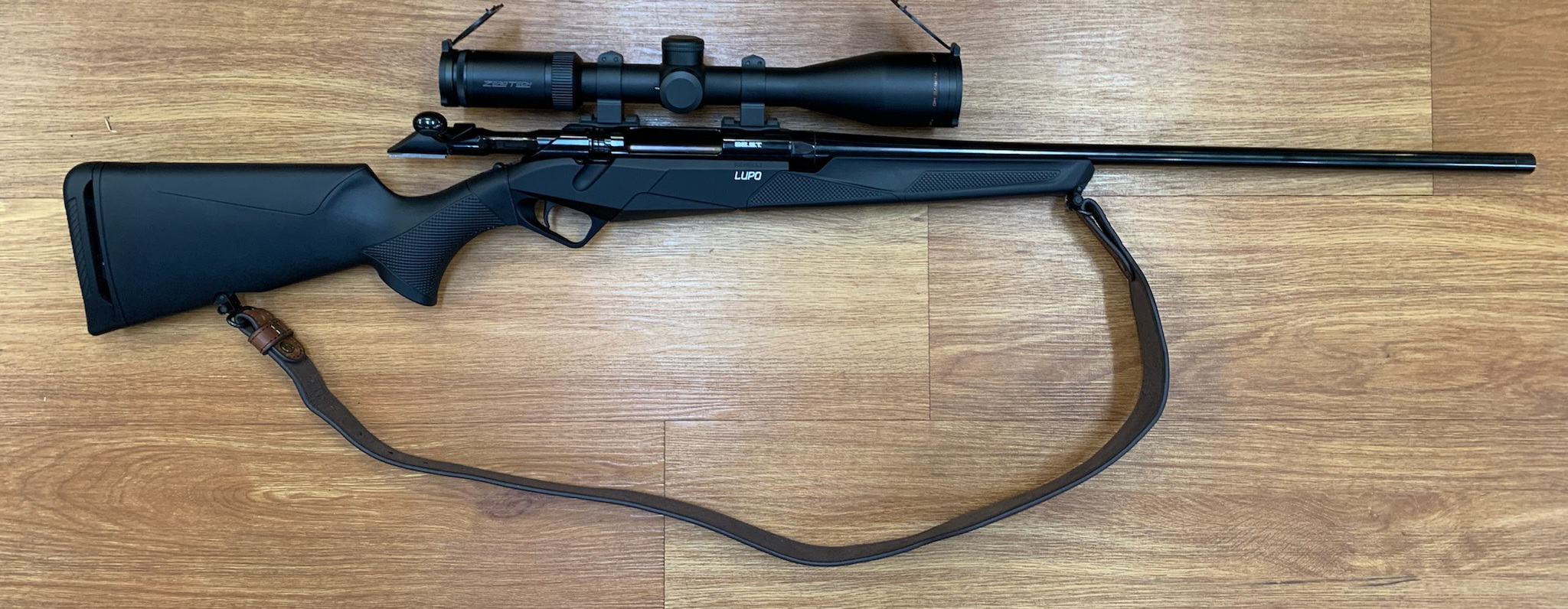 USED NEW COND. (CONSIGNMENT) BENELLI LUPO 6.5 CREEDMOOR W/ ZERO TECH 6-24X50 THRIVE HD ILL RET / PARALAX ADJ W/ LEATHER SLING