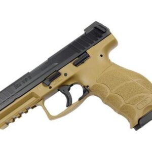 HK VP9 9mm Flat Dark Earth 4″ Barrel Nite Sites 15 Rd Mag