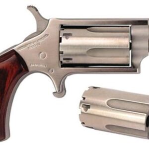 NAA 22MSC 22 Mag, 22LR Cylinder 1.12″ 5rd Rosewood Grip Matte SS