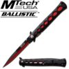 MTECH USA BALLISTIC STEEL FOLDING KNIFE RED 9''