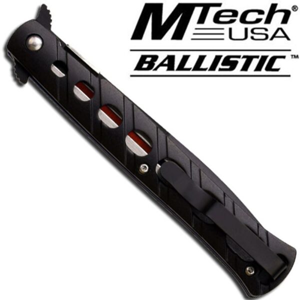 MTECH USA BALLISTIC STEEL FOLDING KNIFE RED 9'' - Image 3