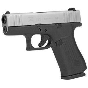 Glock 43X Silver Subcompact 9mm, 3.41″ Barrel, Polymer Frame, Fixed Sights, 2x10rd Mags