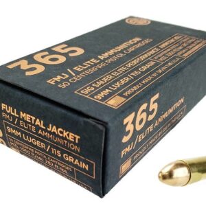Sig Sauer P365 9mm 115 Gr Elite Ball FMJ 50Rd Box
