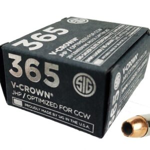 Sig Sauer P365 9mm 115 Gr Elite V-Crown JHP 20Rd Box
